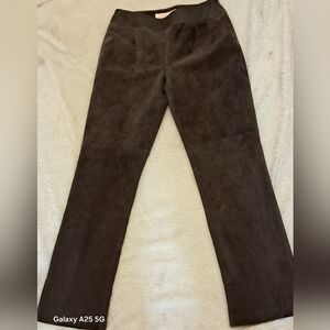 Brown suede pants from Margaret Godfrey